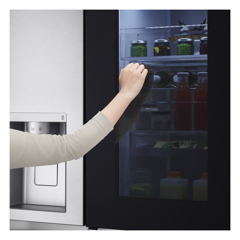 LG InstaView™ ThinQ™ GSXV90BSAE American Fridge Freezer