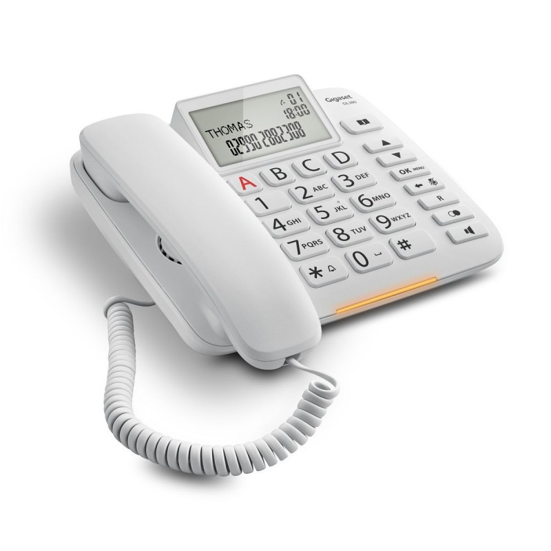 Gigaset DL380 Téléphone analogique Identification de l'appelant Blanc