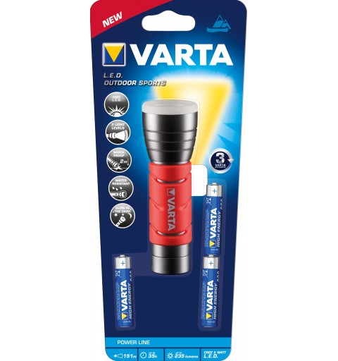 Varta 17627101421 Nero, Rosso Torcia a mano LED