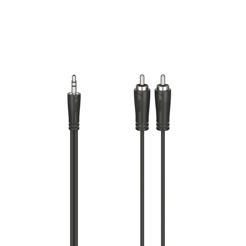 Hama Cavo 2 RCA M Jack 3.5 mm M, 1,5 metri, nero