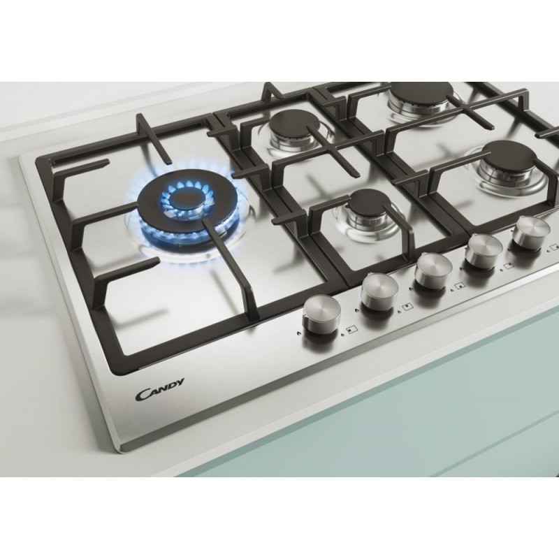 Candy CHG7WLWPX Stainless steel Built-in 75 cm Gas 5 zone(s)