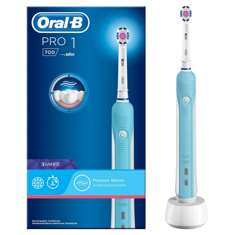 Oral-B PRO 700 Adult Rotating-oscillating toothbrush Blue, White