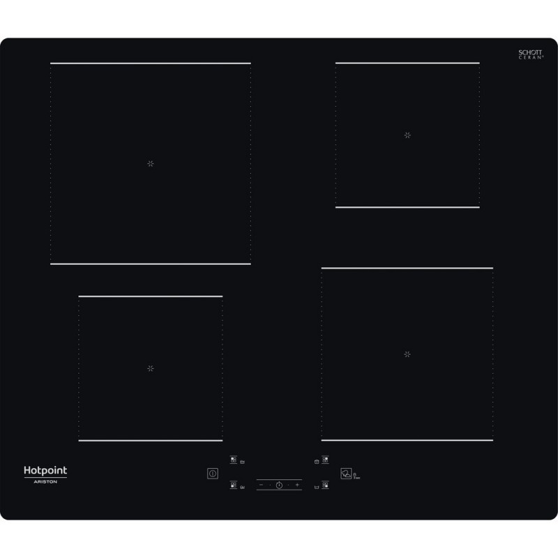 Hotpoint HQ 2260S NE Nero Da incasso 59 cm Piano cottura a induzione 4 Fornello(i)