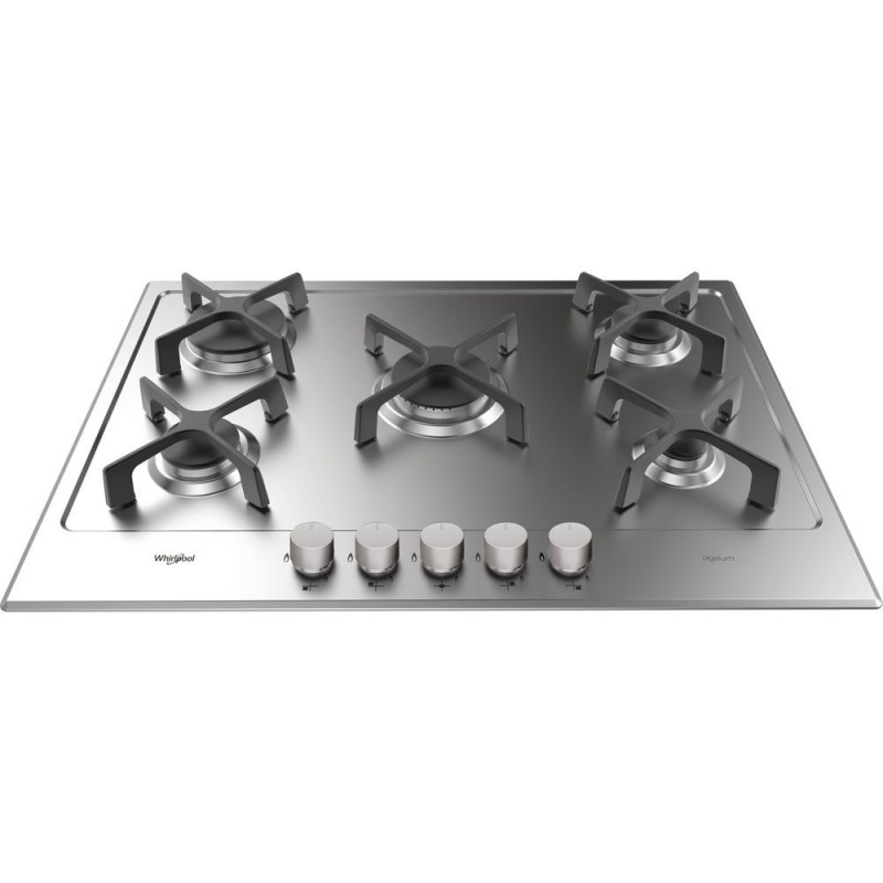 Whirlpool GMA 7514 IXL Plata Integrado 73 cm Encimera de gas 5 zona(s)