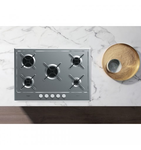 Whirlpool GMA 7514 IXL Plata Integrado 73 cm Encimera de gas 5 zona(s)