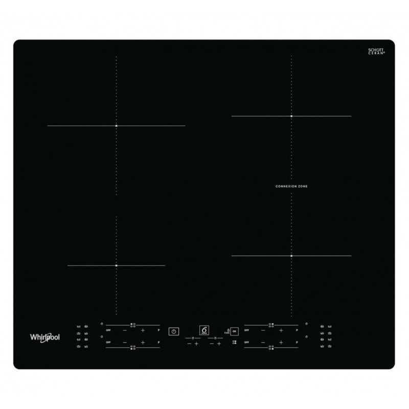 Whirlpool WB B8360 NE hob Black Built-in 59 cm Zone induction hob 4 zone(s)