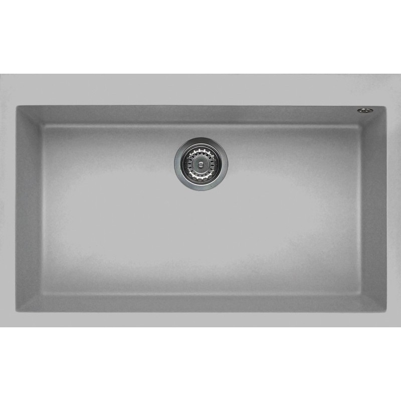 Elleci Quadra 130 Top-mounted sink Rectangular Metaltek