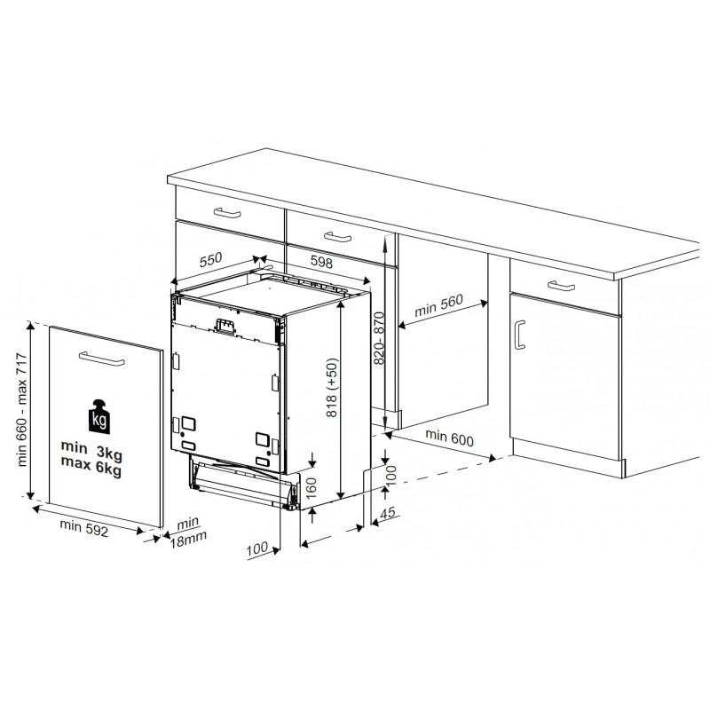 Beko BDIN38521Q Voll integriert 15 Maßgedecke E