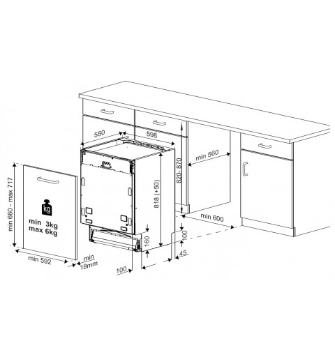 Beko BDIN38521Q Fully built-in 15 place settings E