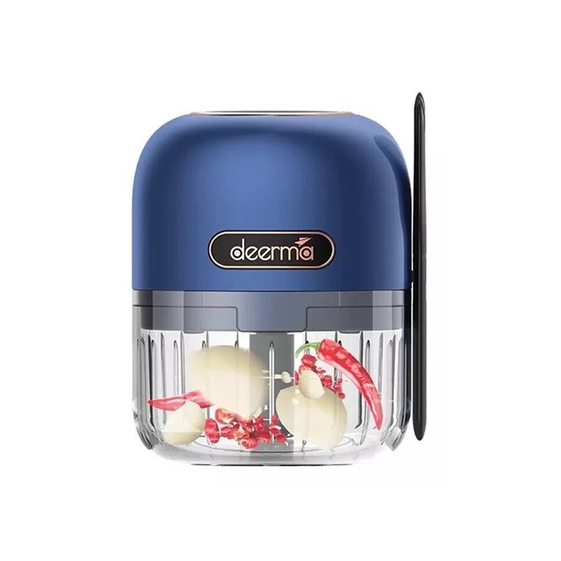 Deerma JS100 electric food chopper 0.15 L 40 W Black, Blue, Transparent