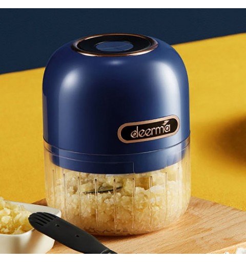 Deerma JS100 electric food chopper 0.15 L 40 W Black, Blue, Transparent
