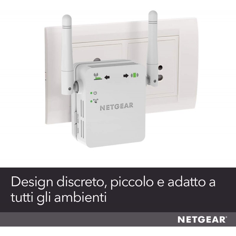 Netgear N300 WiFi Range Extender Netzwerksender & -empfänger Weiß 10, 100, 300 Mbit s