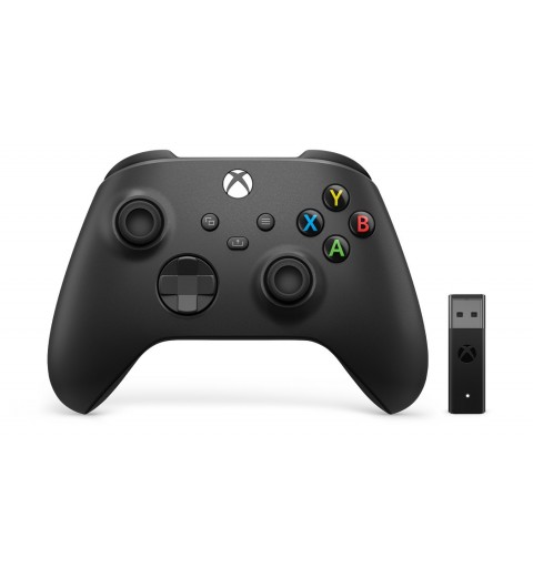 Microsoft Xbox Wireless Controller + Wireless Adapter for Windows 10 Negro Gamepad PC, Xbox One, Xbox One S, Xbox One X, Xbox