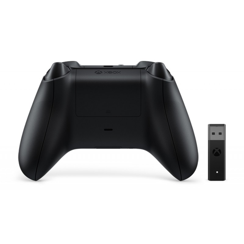 Microsoft Xbox Wireless Controller + Wireless Adapter for Windows 10 Negro Gamepad PC, Xbox One, Xbox One S, Xbox One X, Xbox