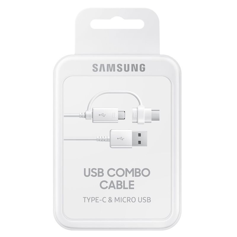 Samsung EP-DG930 USB cable 1.5 m USB 2.0 USB A USB C Micro-USB B White
