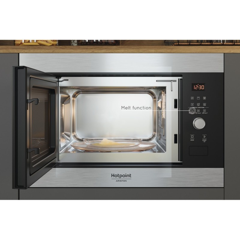 Hotpoint MF25G IX HA Built-in Grill microwave 25 L 900 W Black, Stainless steel