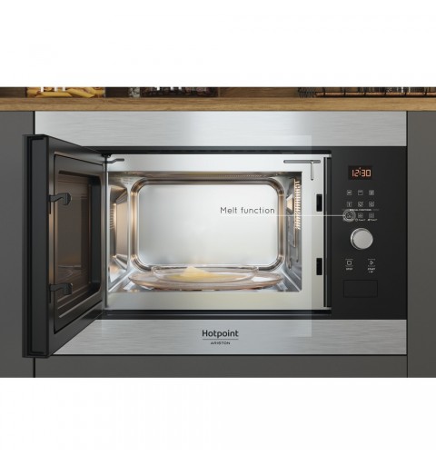 Hotpoint MF25G IX HA Integriert Grill-Mikrowelle 25 l 900 W Schwarz, Edelstahl