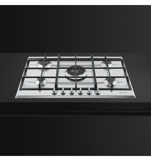 Smeg P272XGH hobs Acero inoxidable Integrado Encimera de gas 5 zona(s)