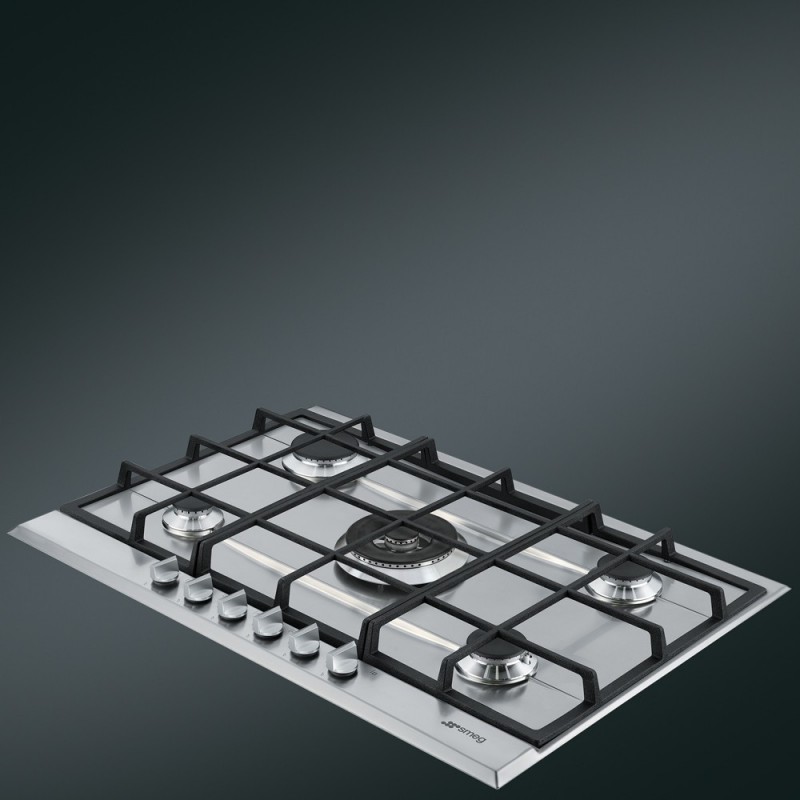 Smeg P272XGH hobs Acero inoxidable Integrado Encimera de gas 5 zona(s)