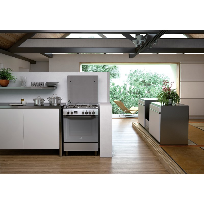 Indesit I6TMH2AF(X) I Cocina independiente Encimera de gas Acero inoxidable A