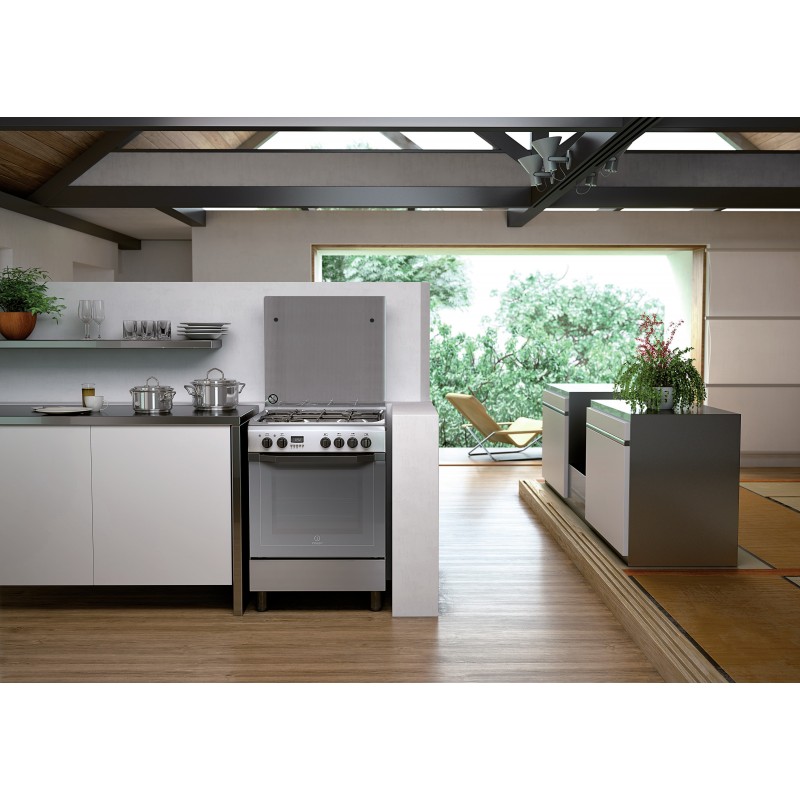 Indesit I6TMH2AF(X) I Cuisinière Gaz Acier inoxydable A