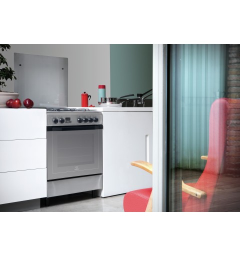 Indesit I6TMH2AF(X) I Cuisinière Gaz Acier inoxydable A