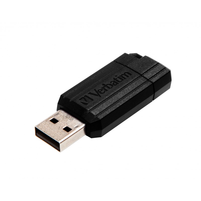 Verbatim Micro-clé USBPinStripe de 32 Go - noire