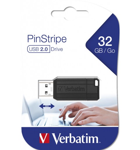 Verbatim PinStripe - USB-Stick 32 GB - Schwarz