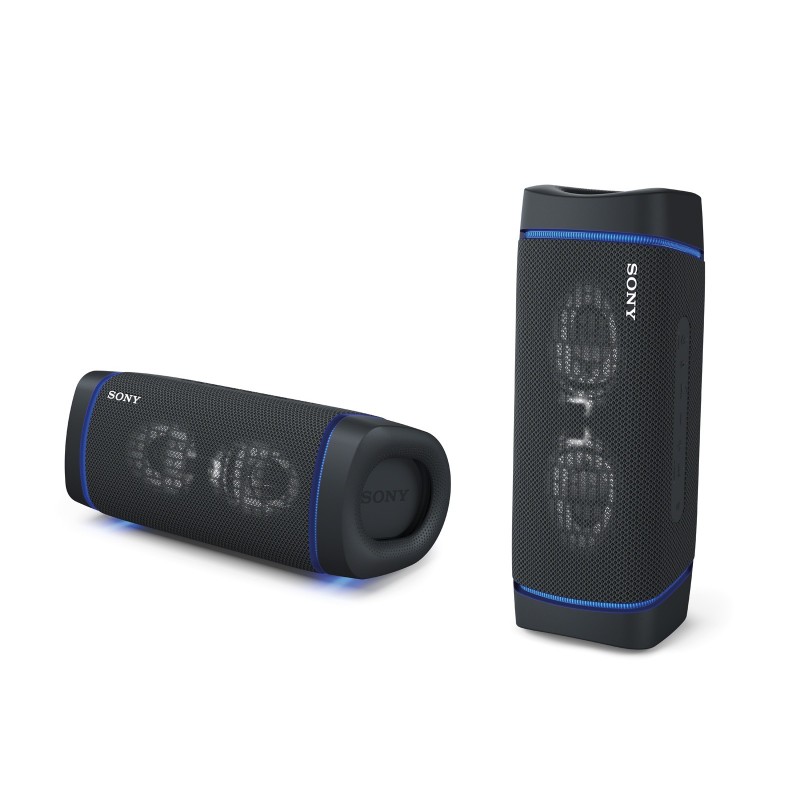Sony SRS XB33 - Speaker bluetooth waterproof, cassa portatile con autonomia fino a 24 ore e effetti luminosi (Nero)