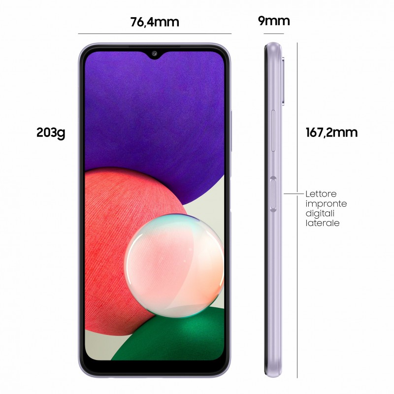 Samsung Galaxy A22 5G SM-A226B 16,8 cm (6.6") Double SIM USB Type-C 4 Go 64 Go 5000 mAh Violet