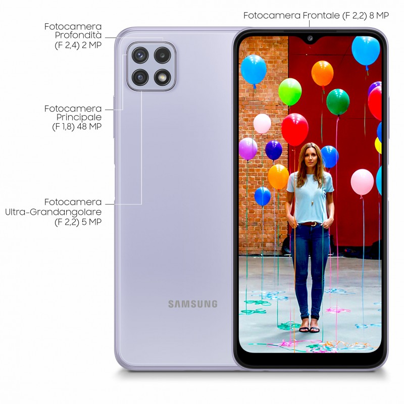 Samsung Galaxy A22 5G SM-A226B 16,8 cm (6.6") Double SIM USB Type-C 4 Go 64 Go 5000 mAh Violet