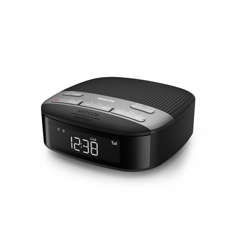 Philips TAR3505 12 radio Clock Digital Black, Grey