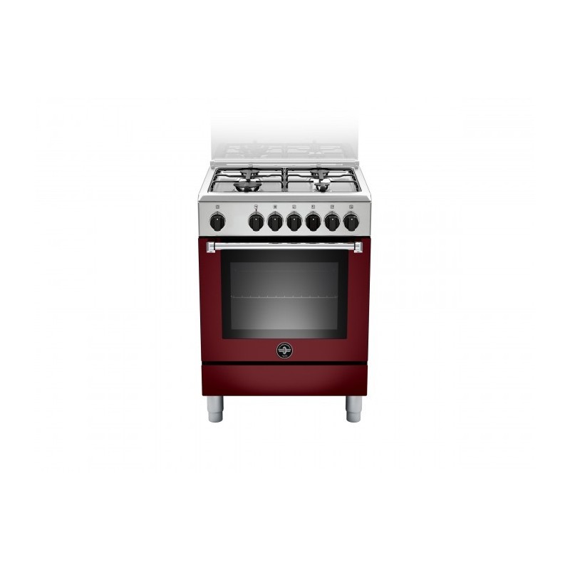 Bertazzoni La Germania Americana AMN664EVIV cocina Cocina independiente Encimera de gas Rojo A