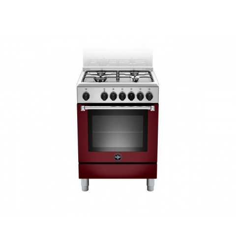 Bertazzoni La Germania Americana AMN664EVIV cocina Cocina independiente Encimera de gas Rojo A