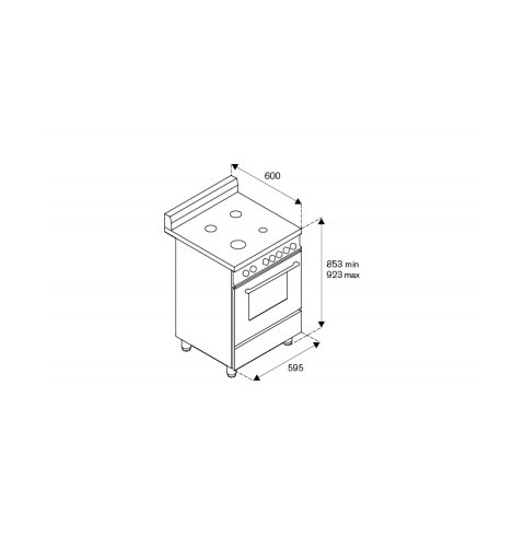 Bertazzoni La Germania Americana AMN664EVIV cocina Cocina independiente Encimera de gas Rojo A
