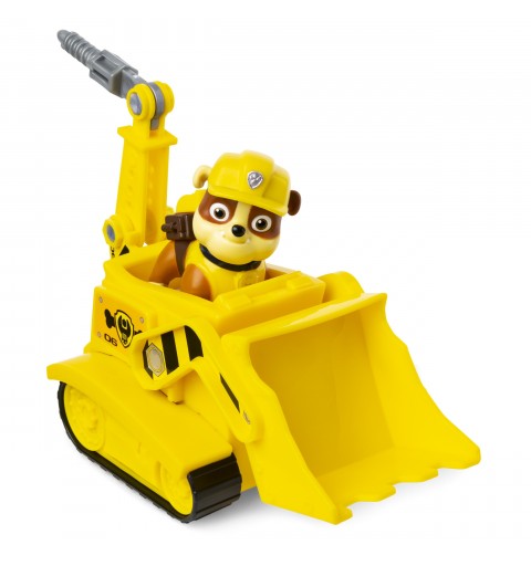 PAW Patrol PATRULLA CANINA - EXCAVADORA + FIGURA RUBBLE - Excavadora Juguete para Niños con 1 Figura Rubble Patrulla Canina -