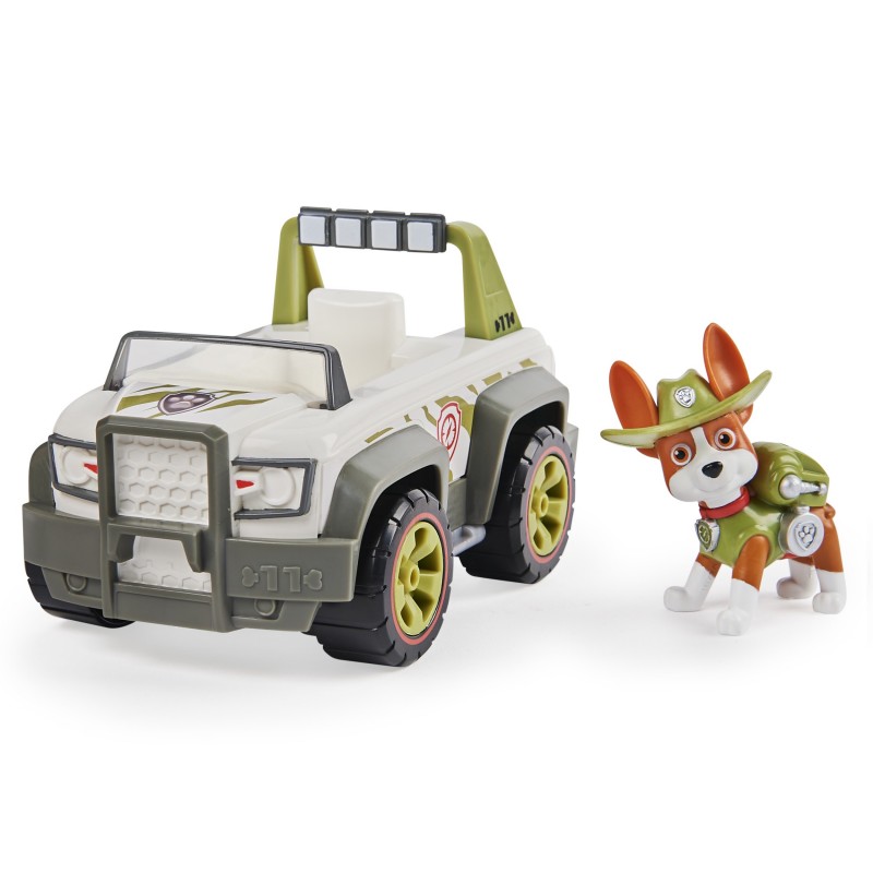 PAW Patrol Dschungel-Fahrzeug mit Tracker-Figur (Basic Vehicle Basis Fahrzeug)