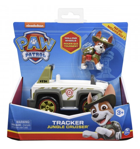 PAW Patrol Dschungel-Fahrzeug mit Tracker-Figur (Basic Vehicle Basis Fahrzeug)