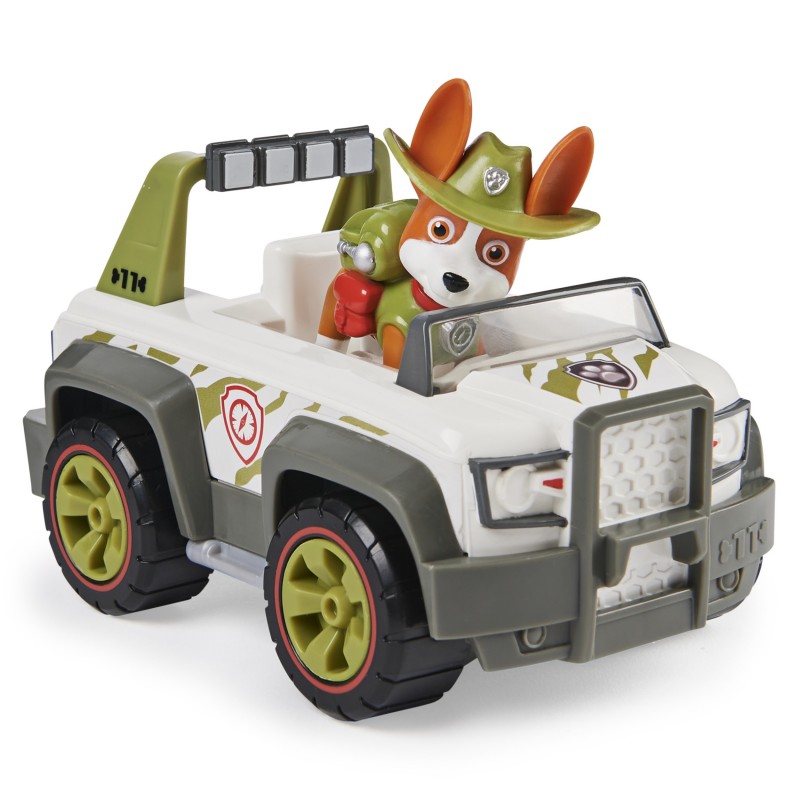 PAW Patrol Dschungel-Fahrzeug mit Tracker-Figur (Basic Vehicle Basis Fahrzeug)