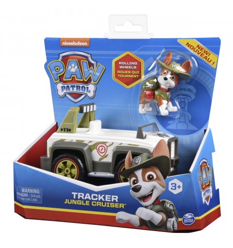 PAW Patrol Dschungel-Fahrzeug mit Tracker-Figur (Basic Vehicle Basis Fahrzeug)
