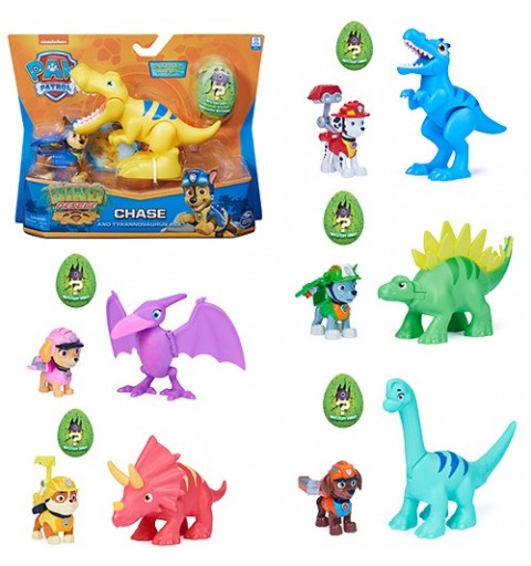 PAW Patrol , Dino Rescue Rubble and Dinosaur Action Figure Set, for Kids Aged 3 and up