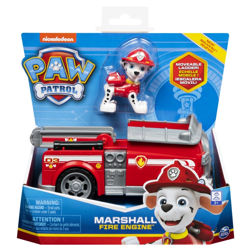 PAW Patrol PATRULLA CANINA - CAMIÓN BOMBEROS + FIGURA MARSHALL - Camión de 15 cm con 1 Figura Marshall Patrulla Canina -