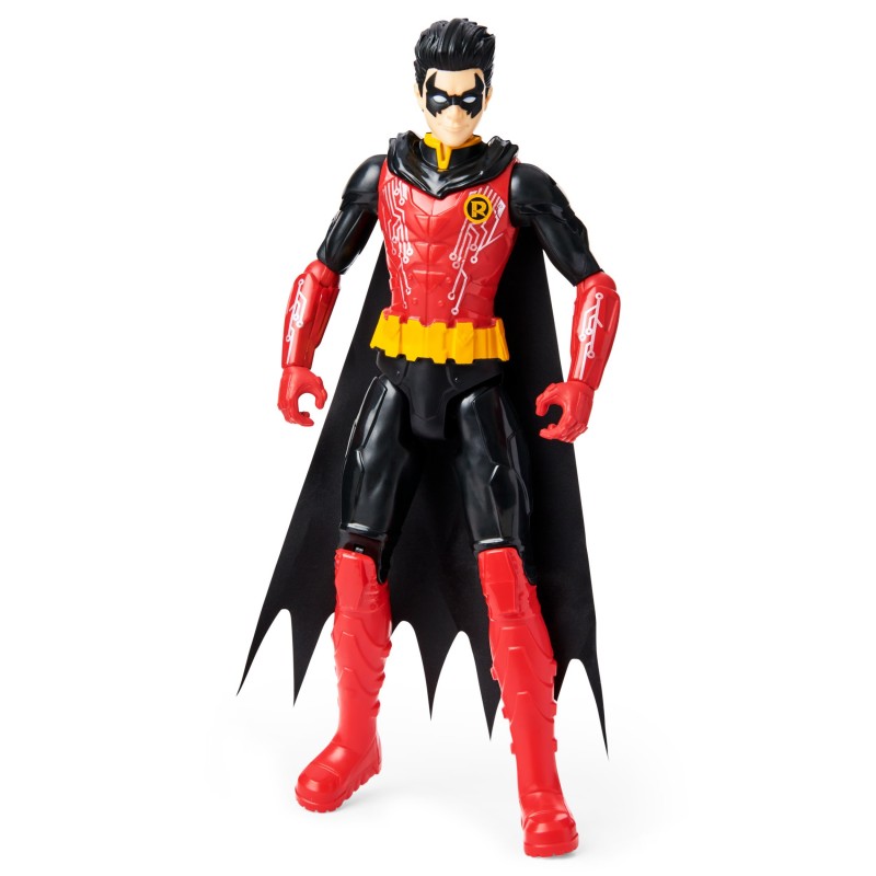 DC Comics 12-inch Robin Action Figure (Red Black Suit), Kids Toys for Boys Aged 3 and up
