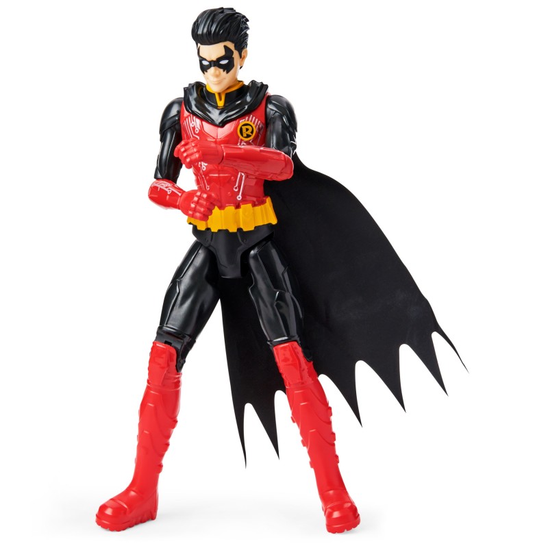 DC Comics 12-inch Robin Action Figure (Red Black Suit), Kids Toys for Boys Aged 3 and up