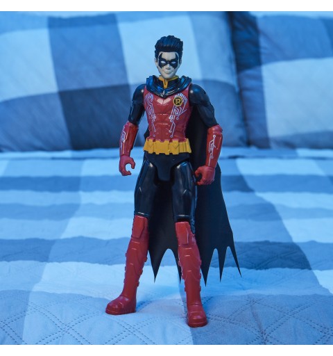 DC Comics 12-inch Robin Action Figure (Red Black Suit), Kids Toys for Boys Aged 3 and up