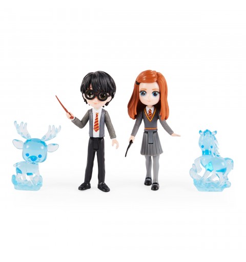 Wizarding World Magical Minis, Friendship Set Patronus Harry Potter et Ginny Weasley avec 2 figurines de jeu et 2 créatures