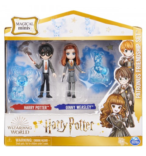 Wizarding World Magical Minis, Friendship Set Patronus Harry Potter et Ginny Weasley avec 2 figurines de jeu et 2 créatures