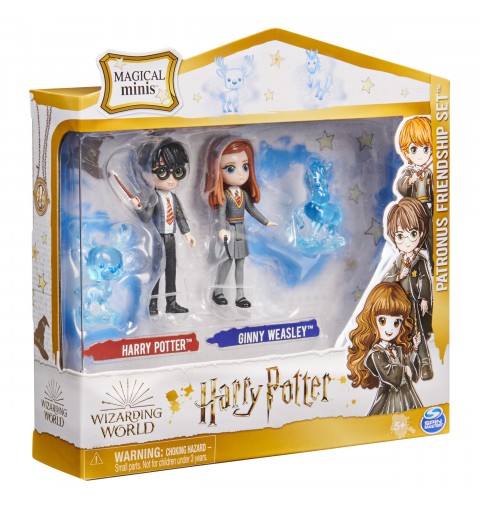 Wizarding World Magical Minis, Friendship Set Patronus Harry Potter et Ginny Weasley avec 2 figurines de jeu et 2 créatures