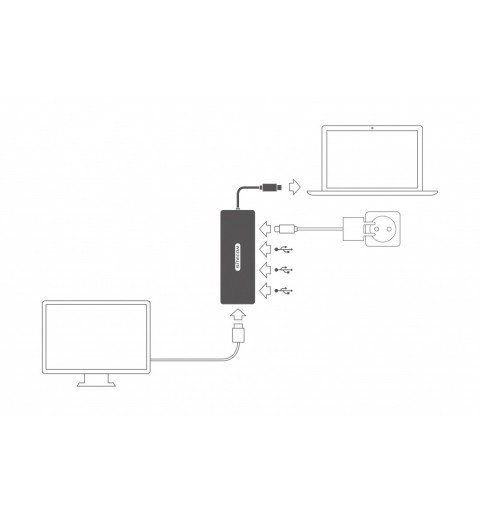 Sitecom CN-380 Adaptador gráfico USB Gris