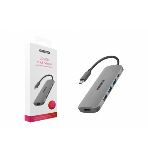 Sitecom CN-380 Adaptador gráfico USB Gris